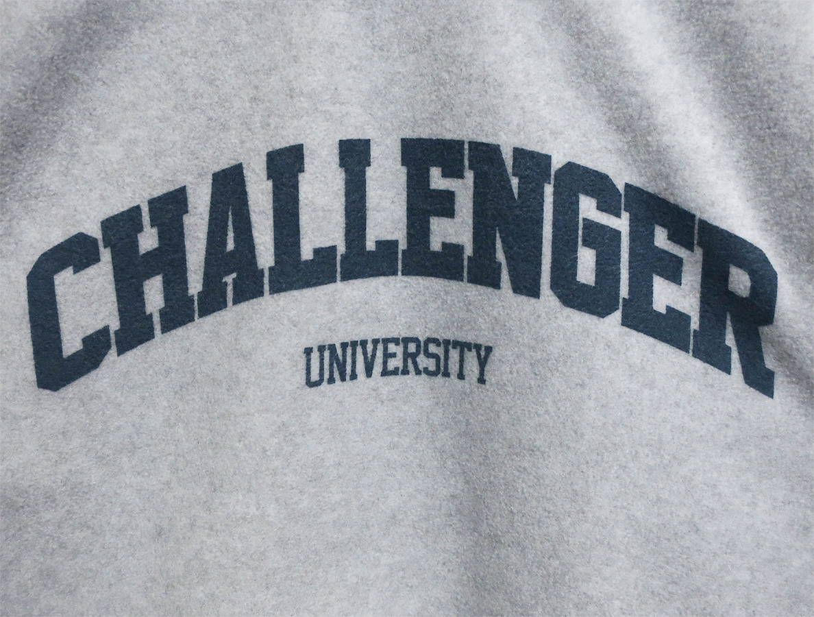 CHALLENGER COLLEGE LOGO C/N FLEECE 長瀬-