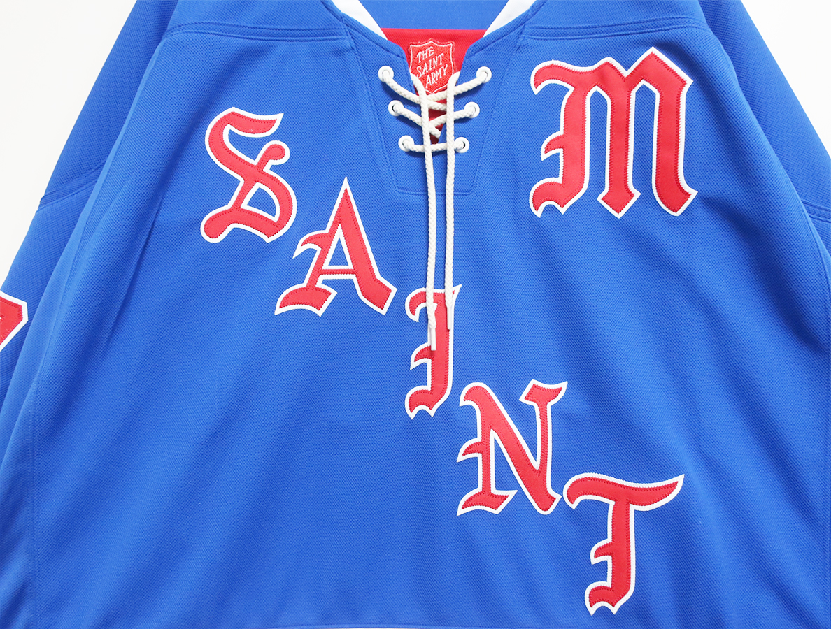 SAINT MICHAEL LS TEE / GAME SHIRT ゲームシャツ / BLUE 通販・正規