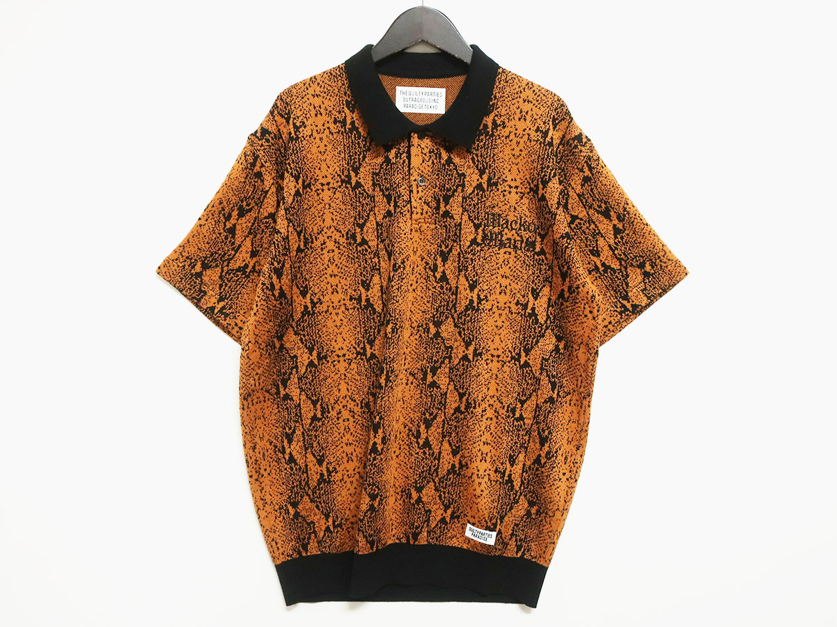 人気ブラドン人気ブラドン赤PYTHON POLO SHIRT L S パイソン ニット